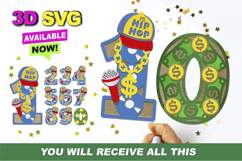 Hip Hop Numbers 3D SVG Product Image 1