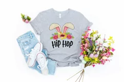 Hip Hop Bunny Sublimation | Bunny Ears With Flowers Print Product Image 2
