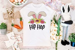 Hip Hop Bunny Sublimation | Bunny Ears With Flowers Print Product Image 5