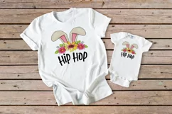 Hip Hop Bunny Sublimation | Bunny Ears With Flowers Print Product Image 6
