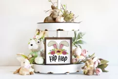 Hip Hop Bunny Sublimation | Bunny Ears With Flowers Print Product Image 7