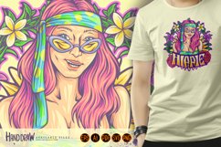 Hippie girl smiling with bohemian frame peaceful Product Image 1