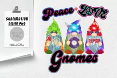 Hippie Peace Love Sublimation Design PNG Product Image 1