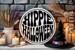Hippie Halloween SVG File | Halloween Round Sign SVG Product Image 2