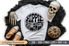 Hippie Halloween SVG File | Halloween Round Sign SVG Product Image 4