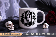 Hippie Halloween SVG File | Halloween Round Sign SVG Product Image 5