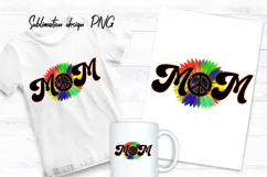 Hippie Mom Sublimation Design. Mother's Day Print PNG Product Image 2