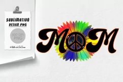 Hippie Mom Sublimation Design. Mother's Day Print PNG Product Image 1