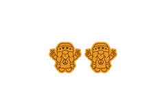 Hippie Peace Gnome Earrings, Studs Laser Cut Template SVG Product Image 2