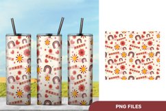 Lovely Peace with Retro Pattern, Seamless 20 oz Tumbler Wrap Product Image 1
