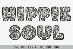 Hippie soul svg 70s svg Hippie quote svg Hippie mandala svg Product Image 2