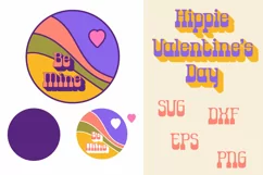 Hippie Valentines Day SVG for T-shirt