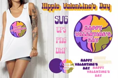 Hippie SVG. Happy Valentines Day Svg. Retro Valentines Day