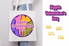 Hippie SVG. Happy Valentines Day Svg. Retro Valentines Day