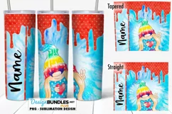 Hippie Gnome Girl Tie Dye Seamless 20 oz Tumbler Sublimation Product Image 1