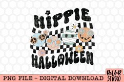 Retro Hippie Halloween PNG Sublimation Design Product Image 2