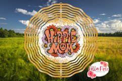 Hippie Mom Floral | 10&quot; Sublimation Wind Spinner Product Image 1