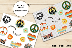 Hippie Peace &amp; Love Stickers Badges Magnets Product Image 2