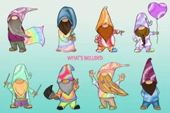 Hippie Vibe Gnomes| Gnome Clipart|Tie Dye Gnomes|Hippie Art Product Image 2