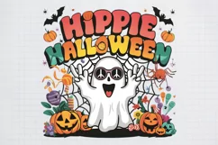 Sublimation PNG, Hippie Halloween Clipart, Cute Halloween Product Image 1