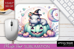 Hippo Halloween Mouse Pad Sublimation Coquette Mousepad PNG Product Image 1