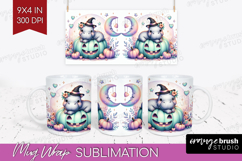 Hippo Halloween Mug Wrap Coquette Mug PNG Sublimation Product Image 1