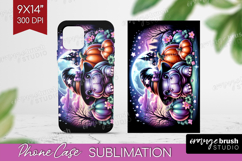 Hippo Halloween Phone Case PNG Cute Animal Case PNG Product Image 1