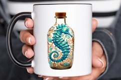 Hippocampus Glass Bottle Sublimation PNG Clipart Product Image 2