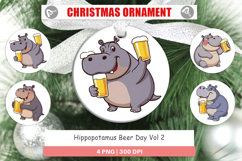 Ornament Hippopotamus Beer Day Product Image 1