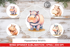Wind Spinner Hippopotamus Wildlife Product Image 1