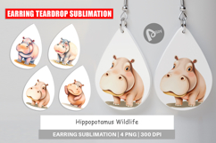 Earring Hippopotamus Wildlife Product Image 1