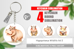 Keychain Hippopotamus Wildlife Product Image 1