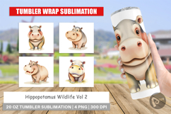 Tumbler Hippopotamus Wildlife Product Image 1