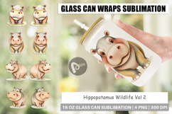 Glass Can Hippopotamus Wildlife Product Image 1