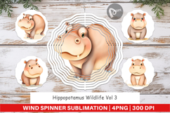 Wind Spinner Hippopotamus Wildlife Product Image 1