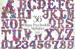 Hippy Psychedelic Alphabet Sublimation Product Image 1