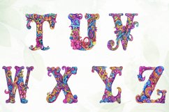 Hippy Psychedelic Alphabet Sublimation Product Image 3