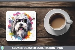 GorgeousHipster Dog Square Coaster design.