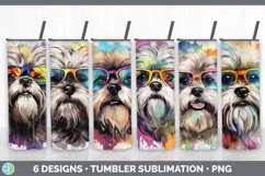 Bundle of six Rainbow Lhasa Apsos Tumbler designs.