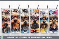 Bundle of six Rainbow Yorkshire Terriers Tumbler designs.