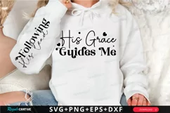 His Grace Guides Me Sleeve SVG, Christian SVG Design Product Image 1