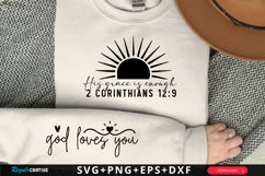 His Grace Is Enough Sleeve SVG, Christian SVG Design Product Image 1
