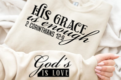 His Grace Is Enough Sleeve SVG Design Product Image 2