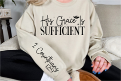 His grace is sufficient Sleeve SVG Design Product Image 3