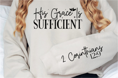 His grace is sufficient Sleeve SVG Design Product Image 2