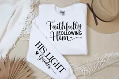 Faithfully Following Him Sleeve SVG, Christian SVG Design Product Image 3