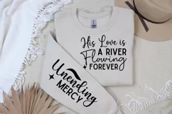 His Love Is A River Sleeve SVG, Christian SVG Design Product Image 2