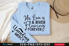 His Love Is A River Sleeve SVG, Christian SVG Design Product Image 1