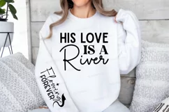 His Love Is A River Sleeve SVG, Christian SVG Design Product Image 3