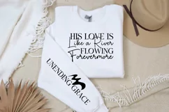 His Love Is Like A River Sleeve SVG, Christian SVG Design Product Image 2